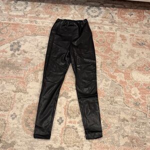 Aritzia Wilfred Free Black Faux Leather Pants